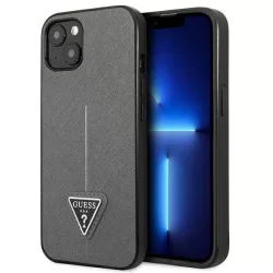   Guess GUHCP14MPSATLG iPhone 14 Plus 6.7" ezüst keménytok SaffianoTriangle Logó
