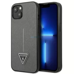   Guess GUHCP14MPSATLG iPhone 14 Plus 6.7" ezüst keménytok SaffianoTriangle Logó