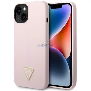 Guess GUHCP14MSLTGU iPhone 14 Plus 6.7" lila keménytok Szilikon háromszög