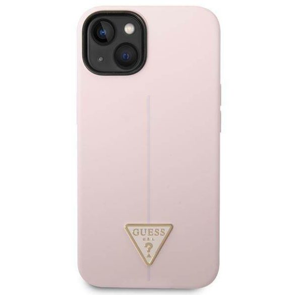 Guess GUHCP14MSLTGU iPhone 14 Plus / 15 Plus 6.7" lila keménytok Szilikon háromszög