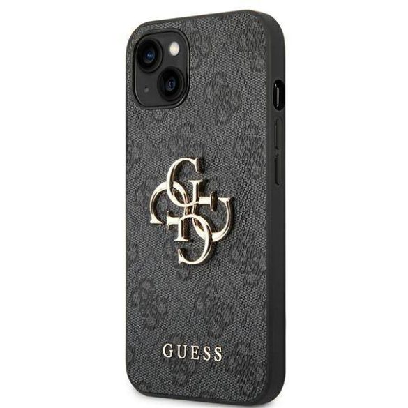 Guess GUHCP14S4GMGGR iPhone 14 / 15 / 13 6.1" szürke keménytok 4G nagy fém logóval