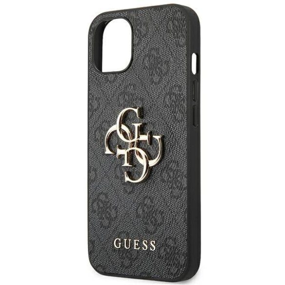 Guess GUHCP14S4GMGGR iPhone 14 / 15 / 13 6.1" szürke keménytok 4G nagy fém logóval