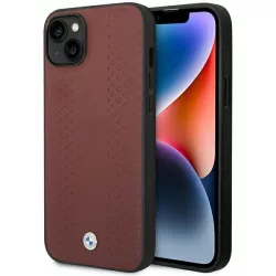   Etui BMW BMHCP14S22RFGR iPhone 14 6.1" bordó bőr gyémántmintás bordó színben tok