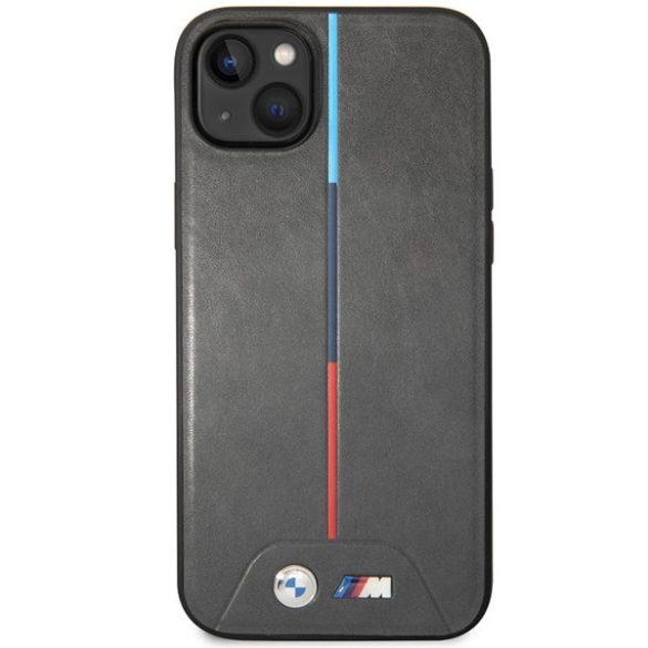 Etui BMW BMHCP14M22PVTA iPhone 14 Plus / 15 Plus 6,7" szürke steppelt tricolor tok