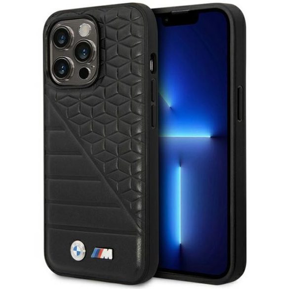 Etui BMW BMHCP14L22PMGK iPhone 14 Pro 6,1" fekete Bi Pattern tok