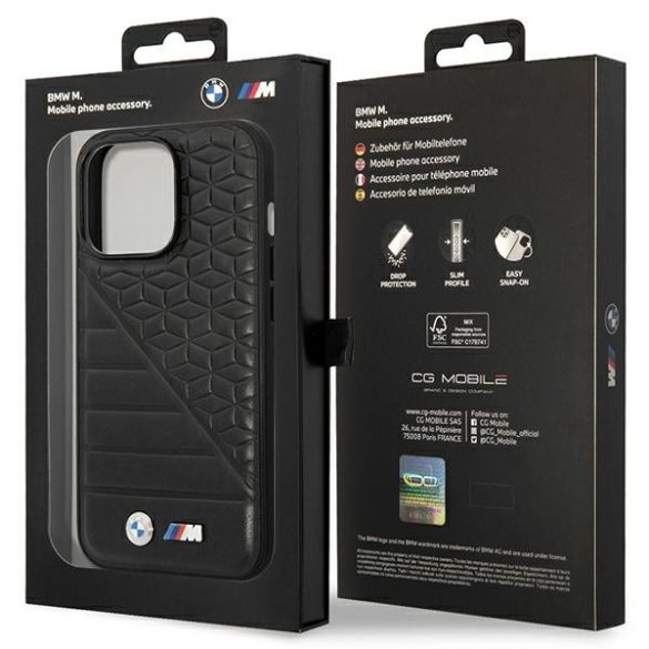 Etui BMW BMHCP14L22PMGK iPhone 14 Pro 6,1" fekete Bi Pattern tok