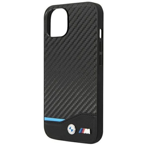 Etui BMW BMHCP14S22NBCK iPhone 14 6.1" fekete bőr Carbon tok