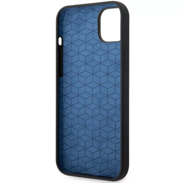 Etui BMW BMHCP14M22SOTK iPhone 14 Plus 6,7" fekete szilikon ferde csíkokkal tok