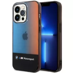   Etui BMW BMHCP14X22HMGK iPhone 14 Pro Max 6,7" fekete fél tricolor tok