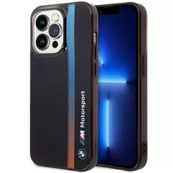   Etui BMW BMHCP14L22HVGV iPhone 14 Pro 6.1" fekete IML Tricolor Stripe tok