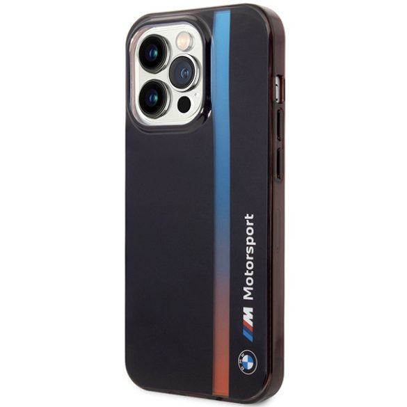 Etui BMW BMHCP14L22HVGV iPhone 14 Pro 6.1" fekete IML Tricolor Stripe tok