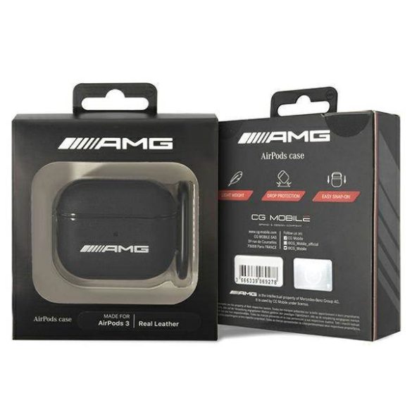 AMG AMA3SLWK AirPods 3 fekete bőrtok