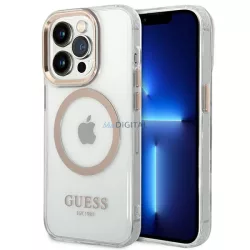  Guess GUHMP14XHTRMD iPhone 14 Pro Max 6,7" arany keménytok Fém körvonalú Magsafe tok