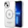 Guess GUHMP14MHTRMS iPhone 14 Plus 6.7" ezüst keménytok Fém körvonalú Magsafe tok