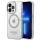 Guess GUHMP14XHTRMS iPhone 14 Pro Max 6,7" ezüst keménytok fémkontúrú Magsafe tok