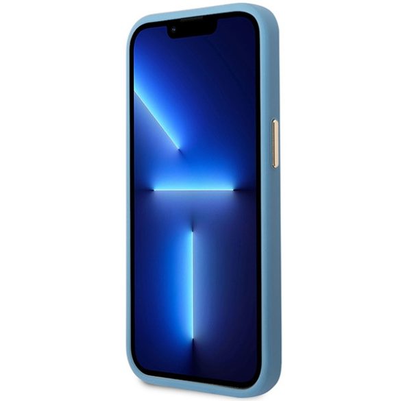 Guess GUHMP14XU4GPRB iPhone 14 Pro Max 6,7" kék keménytok  4G Logo Plate MagSafe