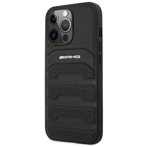 AMG AMHCP14LGSEBK iPhone 14 Pro 6,1" fekete dombornyomott keménytok