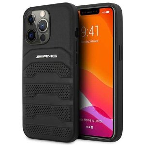 AMG AMHCP14XGSEBK iPhone 14 Pro Max 6,7" fekete dombornyomott keménytok