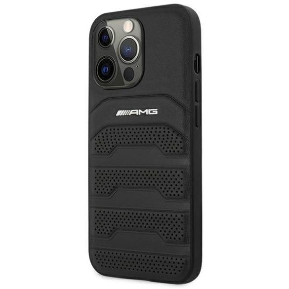 AMG AMHCP14XGSEBK iPhone 14 Pro Max 6,7" fekete dombornyomott keménytok