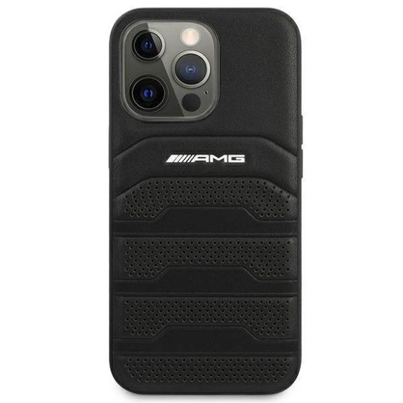 AMG AMHCP14XGSEBK iPhone 14 Pro Max 6,7" fekete dombornyomott keménytok