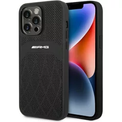   AMG AMHMP14XOSDBK iPhone 14 Pro Max 6,7" fekete bőr keménytok ívelt vonalvezetésű MagSafe bőr