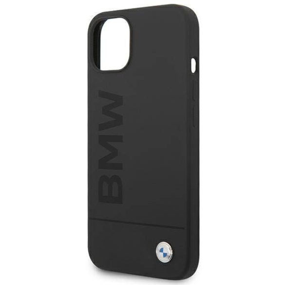 Etui BMW BMHMP14MSLBLBK iPhone 14 Plus / 15 Plus 6,7" fekete keménytok szilikon Signature Collectioni logó Magsafe