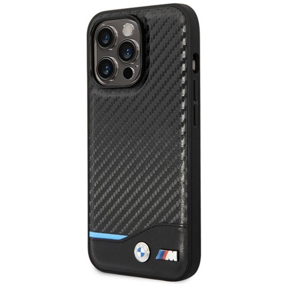 Etui BMW BMHMP14L22NBCK iPhone 14 Pro 6,1" fekete Carbon MagSafe tok