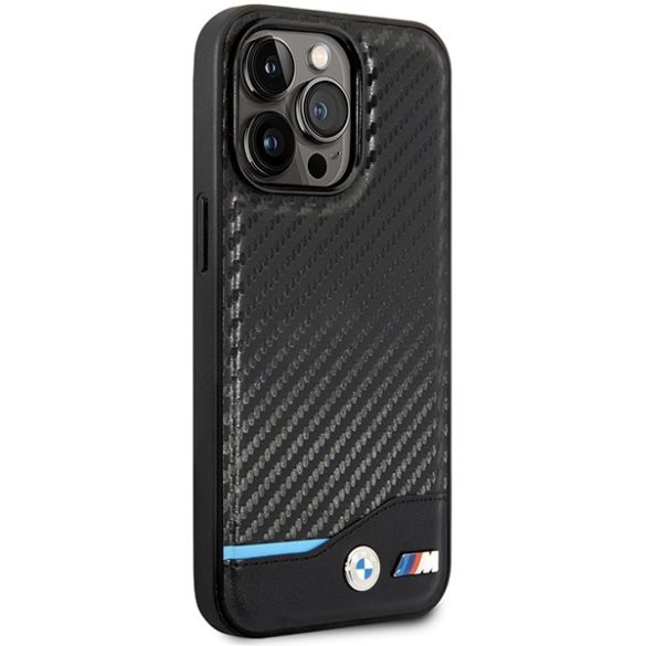 Etui BMW BMHMP14L22NBCK iPhone 14 Pro 6,1" fekete Carbon MagSafe tok