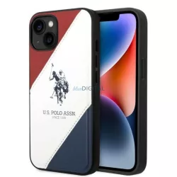   US Polo USHCP14MPSO3 iPhone 14 Plus 6,7" fehér háromszínű dombornyomott tok