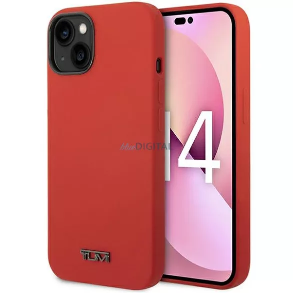 Tumi TUHCP14MSR iPhone 14 Plus / 15 Plus 6,7 hüvelykes piros keménytok, folyékony szilikonból