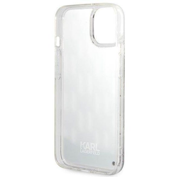 Karl Lagerfeld KLHCP14SLMNMK iPhone 14 / 15 / 13 6,1" keménytok fekete Folyékony csillogó monogram