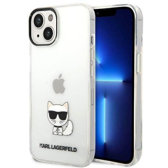 Karl Lagerfeld KLHCP14MCTTR iPhone 14 Plus / 15 Plus 6,7" keménytok átlátszó Choupette test