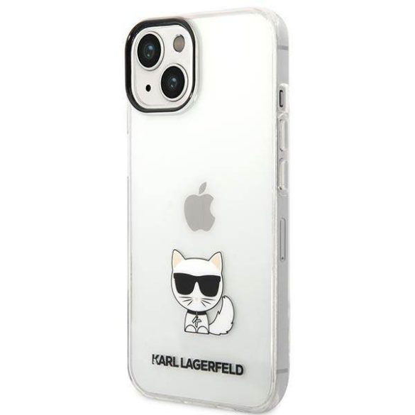 Karl Lagerfeld KLHCP14MCTTR iPhone 14 Plus / 15 Plus 6,7" keménytok átlátszó Choupette test