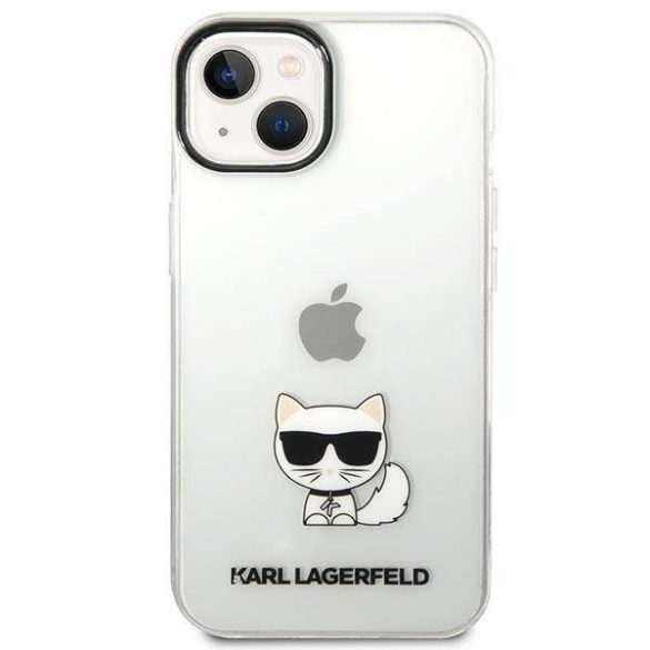 Karl Lagerfeld KLHCP14MCTTR iPhone 14 Plus / 15 Plus 6,7" keménytok átlátszó Choupette test