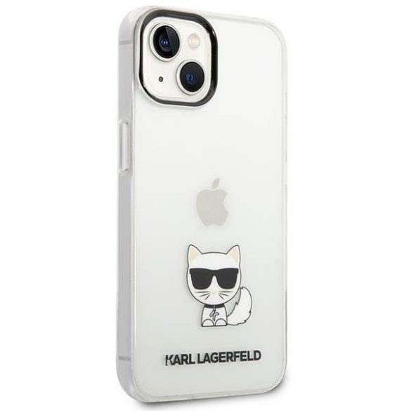 Karl Lagerfeld KLHCP14MCTTR iPhone 14 Plus / 15 Plus 6,7" keménytok átlátszó Choupette test