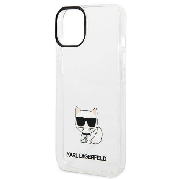 Karl Lagerfeld KLHCP14MCTTR iPhone 14 Plus / 15 Plus 6,7" keménytok átlátszó Choupette test