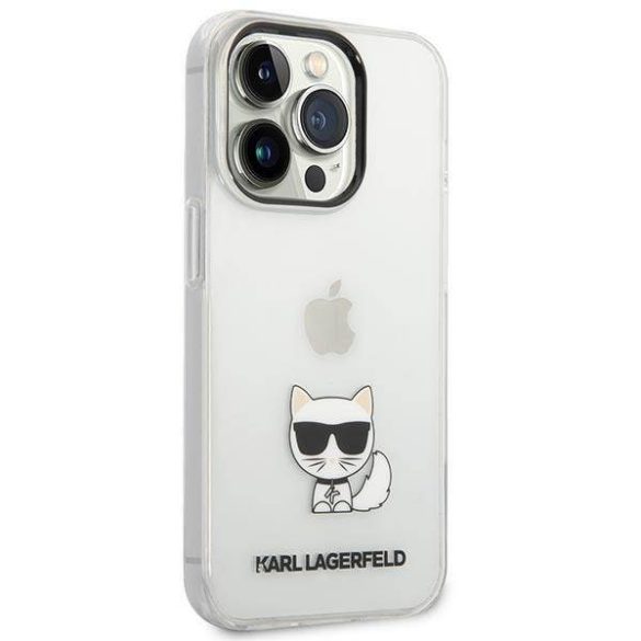 Karl Lagerfeld KLHCP14XCTTR iPhone 14 Pro Max 6,7" keménytok átlátszó Choupette Body tok