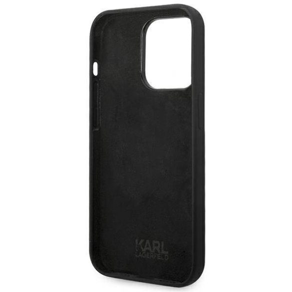 Karl Lagerfeld KLHCP14LSLCTBK iPhone 14 Pro 6,1" keménytok fekete szilikon Choupette Body tok