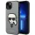 Karl Lagerfeld KLHCP14MSAPKHG iPhone 14 Plus 6,7" ezüst keménytok Saffiano Karl's Head Patch