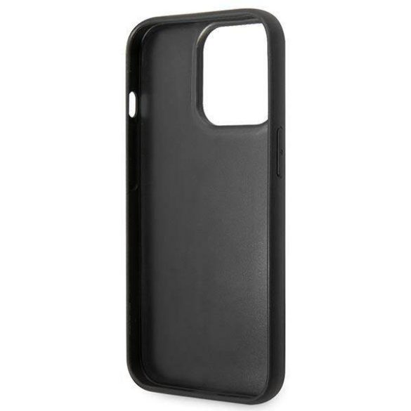 Karl Lagerfeld KLHCP14LPSQPK iPhone 14 Pro 6,1" keménytok fekete Puffy ikonikus Pin tok