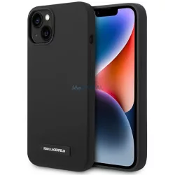   Karl Lagerfeld KLHMP14MSLMP1K iPhone 14 Plus 6,7" keménytok fekete Szilikon plakett Magsafe