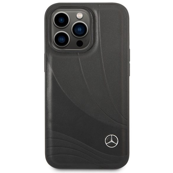 Mercedes MEHCP14X8ROLK iPhone 14 Pro Max 6,7" fekete keménytok Hullámmintás