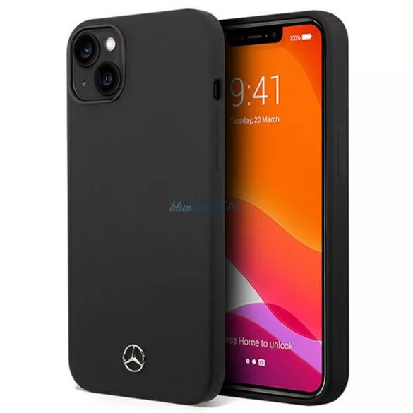 Mercedes MEHCP14MSILBK iPhone 14 Plus 6,7" fekete keménytok Silicone Line