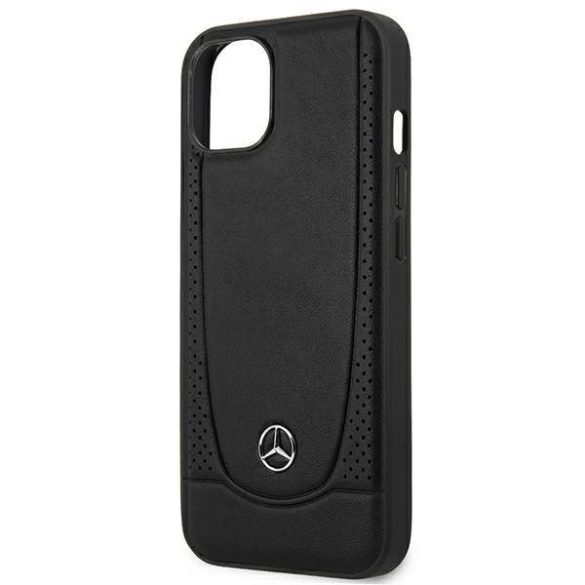 Mercedes MEHCP14MARMBK iPhone 14 Plus / 15 Plus 6,7" fekete keménytok Leather Urban