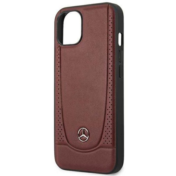Mercedes MEHCP14SARMRE iPhone 14 / 15 / 13 6.1" piros keménytok bőr Urban Bengale