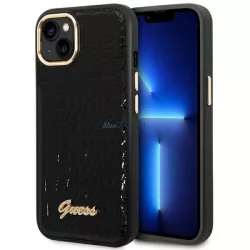   Guess GUHCP14MHGCRHK iPhone 14 Plus 6.7" fekete keménytok Croco Collection