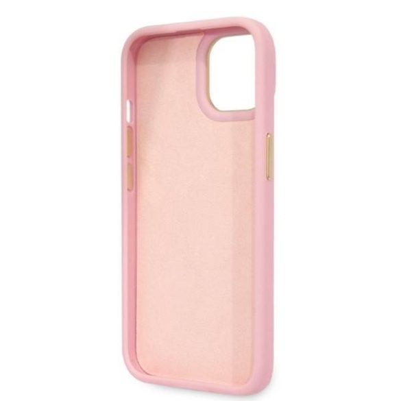 Guess GUHCP14SHGCRHP iPhone 14 / 15 / 13 6.1" rózsaszín keménytok Croco kollekció