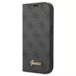   Guess GUBKP14SHG4SHK iPhone 14 6.1" fekete könyvtok 4G szüreti arany logóval