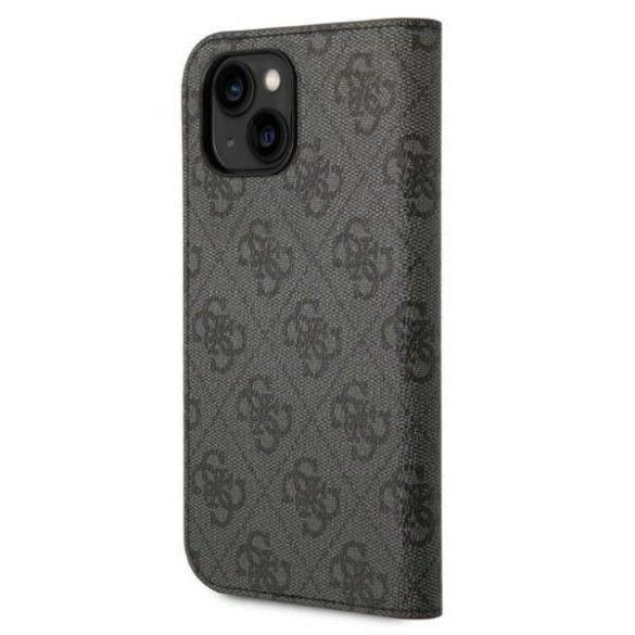 Guess GUBKP14MHG4SHK iPhone 14 Plus / 15 Plus 6.7" fekete könyvtok 4G Vintage arany logóval