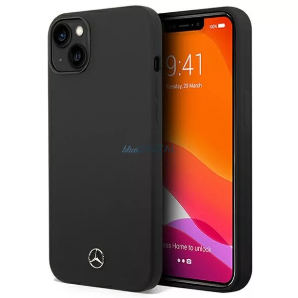 Mercedes MEHMP14MSILBK iPhone 14 Plus 6,7" fekete keménytok Silicone Line Magsafe